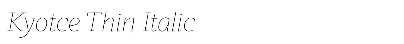 Kyotce Thin Italic